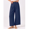image:imageANRABESS Womens Wide Leg Palazzo Pants with Pockets  Lightweight Breathable High Waisted Pants Beach Vacation Flowy Lounge amp Casual Summer TrousersNavy Blue