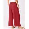 image:imageANRABESS Womens Wide Leg Palazzo Pants with Pockets  Lightweight Breathable High Waisted Pants Beach Vacation Flowy Lounge amp Casual Summer TrousersRed