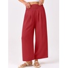 image:imageANRABESS Womens Wide Leg Palazzo Pants with Pockets  Lightweight Breathable High Waisted Pants Beach Vacation Flowy Lounge amp Casual Summer TrousersRed