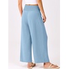 image:imageANRABESS Womens Wide Leg Palazzo Pants with Pockets  Lightweight Breathable High Waisted Pants Beach Vacation Flowy Lounge amp Casual Summer TrousersSky