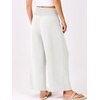 image:imageANRABESS Womens Wide Leg Palazzo Pants with Pockets  Lightweight Breathable High Waisted Pants Beach Vacation Flowy Lounge amp Casual Summer TrousersWhite