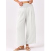 image:imageANRABESS Womens Wide Leg Palazzo Pants with Pockets  Lightweight Breathable High Waisted Pants Beach Vacation Flowy Lounge amp Casual Summer TrousersWhite
