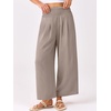 image:imageANRABESS Womens Wide Leg Palazzo Pants with Pockets  Lightweight Breathable High Waisted Pants Beach Vacation Flowy Lounge amp Casual Summer TrousersWheet