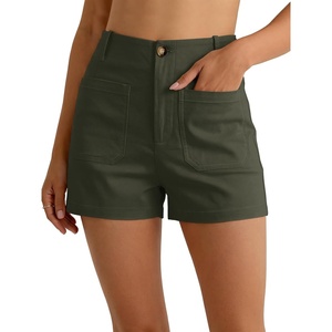 image:imageANRABESS Dressy Shorts for Women with Flat Pockets  WrinkleFree Stretchy Comfort Shorts Business Casual Office Work 2026 Summer Cute ClothesArmy Green