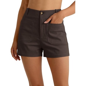 image:imageANRABESS Dressy Shorts for Women with Flat Pockets  WrinkleFree Stretchy Comfort Shorts Business Casual Office Work 2026 Summer Cute ClothesBrown
