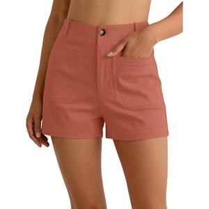 image:imageANRABESS Dressy Shorts for Women with Flat Pockets  WrinkleFree Stretchy Comfort Shorts Business Casual Office Work 2026 Summer Cute ClothesDark Coral