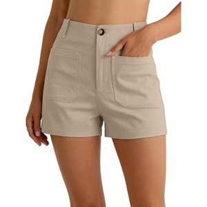 image:imageANRABESS Dressy Shorts for Women with Flat Pockets  WrinkleFree Stretchy Comfort Shorts Business Casual Office Work 2026 Summer Cute ClothesParchment