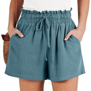 image:imageANRABESS Women Linen Shorts Wide Leg High Waist Loose Elastic Drawstring Casual Dressy 2026 Summer for Beach Vacation DailyLake