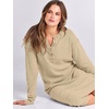 image:imageANRABESS Women Long Sleeve Button V Neck Oversized Casual Loose Fit Waffle Knit Fall Midi Sweater Dress 2026 Trendy OutfitsApricot