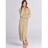 image:imageANRABESS Women Long Sleeve Button V Neck Oversized Casual Loose Fit Waffle Knit Fall Midi Sweater Dress 2026 Trendy OutfitsApricot