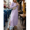 image:imageANRABESS Women Long Sleeve Dresses 2026 Fall Casual Crewneck Loose Fit Split Flowy WrinkleFree Travel Vacation Maxi DressLight Purple