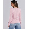image:imageANRABESS Womens Cable Knit V Neck Fitted Sweaters  Long Sleeve Pullover Top Soft Cozy Business Casual Work amp Basic Daily Wear Fall Spring Outfits Winter Layer ClothingPink