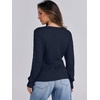 image:imageANRABESS Womens Cable Knit V Neck Fitted Sweaters  Long Sleeve Pullover Top Soft Cozy Business Casual Work amp Basic Daily Wear Fall Spring Outfits Winter Layer ClothingNavy Blue