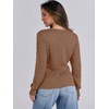 image:imageANRABESS Womens Cable Knit V Neck Fitted Sweaters  Long Sleeve Pullover Top Soft Cozy Business Casual Work amp Basic Daily Wear Fall Spring Outfits Winter Layer ClothingKhaki Tan