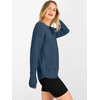 image:imageANRABESS Womens Long Sleeve Crew Neck Pullover Sweater  Ribbed Knit Tunic Top amp Thumb Hole Work Office Travel Basic Casual Fall Outfits For Daily Wear Winter Transition ClothingDusty Blue