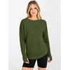 image:imageANRABESS Womens Long Sleeve Crew Neck Pullover Sweater  Ribbed Knit Tunic Top amp Thumb Hole Work Office Travel Basic Casual Fall Outfits For Daily Wear Winter Transition ClothingArmy Green