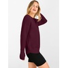 image:imageANRABESS Womens Long Sleeve Crew Neck Pullover Sweater  Ribbed Knit Tunic Top amp Thumb Hole Work Office Travel Basic Casual Fall Outfits For Daily Wear Winter Transition ClothingWine Red
