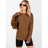 image:imageANRABESS Womens Long Sleeve Crew Neck Pullover Sweater  Ribbed Knit Tunic Top amp Thumb Hole Work Office Travel Basic Casual Fall Outfits For Daily Wear Winter Transition ClothingCaramel