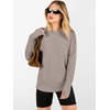image:imageANRABESS Womens Long Sleeve Crew Neck Pullover Sweater  Ribbed Knit Tunic Top amp Thumb Hole Work Office Travel Basic Casual Fall Outfits For Daily Wear Winter Transition ClothingGray Apricot