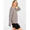 image:imageANRABESS Womens Long Sleeve Crew Neck Pullover Sweater  Ribbed Knit Tunic Top amp Thumb Hole Work Office Travel Basic Casual Fall Outfits For Daily Wear Winter Transition ClothingGray Apricot