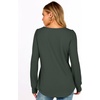 image:imageANRABESS Womens Long Sleeve Waffle Knit Basic Shirts  Soft Comfy Loose Fit Tunic Tops Crew Neck Curved Hem Business Casual Dressy Blouses Trendy Fall Winter OutfitsArmy Green