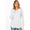 image:imageANRABESS Womens Long Sleeve Waffle Knit Basic Shirts  Soft Comfy Loose Fit Tunic Tops Crew Neck Curved Hem Business Casual Dressy Blouses Trendy Fall Winter OutfitsWhite