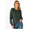 image:imageANRABESS Womens Long Sleeve Waffle Knit Basic Shirts  Soft Comfy Loose Fit Tunic Tops Crew Neck Curved Hem Business Casual Dressy Blouses Trendy Fall Winter OutfitsArmy Green
