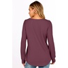 image:imageANRABESS Womens Long Sleeve Waffle Knit Basic Shirts  Soft Comfy Loose Fit Tunic Tops Crew Neck Curved Hem Business Casual Dressy Blouses Trendy Fall Winter OutfitsMauve
