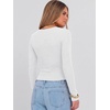 image:imageANRABESS Womens Scoop Neck Fitted Long Sleeve Crop Tops  Comfy Soft Stretch Ribbed T ShirtsSlimBasic Layering TeeCasual Daily Wear Work OutfitsSpring Fall Winter ClothesWhite