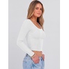 image:imageANRABESS Womens Scoop Neck Fitted Long Sleeve Crop Tops  Comfy Soft Stretch Ribbed T ShirtsSlimBasic Layering TeeCasual Daily Wear Work OutfitsSpring Fall Winter ClothesWhite