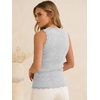 image:imageANRABESS Womens Summer Tank Tops Wool Blend V Neck Ruffle Sleeveless Sweater Fitted Casual Going Out Work Travel ShirtsLight Grey