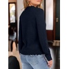 image:imageANRABESS Womens Sweaters V Neck Scallop Long Sleeve Pullover  Soft Lightweight Knit Top Cute Ribbed Cuff Loose Fit Casual Basic Elegant Office Work Daily Wear Fall Spring OutfitsNavy Blue