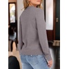image:imageANRABESS Womens Sweaters V Neck Scallop Long Sleeve Pullover  Soft Lightweight Knit Top Cute Ribbed Cuff Loose Fit Casual Basic Elegant Office Work Daily Wear Fall Spring OutfitsNutmeg