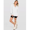 image:imageANRABESS Quarter Zip Loose Long Sleeve Waffle Knit Sweatshirt  Cozy Stretchy Drop Shoulder Ribbed Cuffs Side Slits for Easy Movement Casual Daily to Travel Spring Fall Winter WardrobeWhite