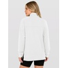 image:imageANRABESS Quarter Zip Loose Long Sleeve Waffle Knit Sweatshirt  Cozy Stretchy Drop Shoulder Ribbed Cuffs Side Slits for Easy Movement Casual Daily to Travel Spring Fall Winter WardrobeWhite