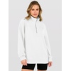 image:imageANRABESS Quarter Zip Loose Long Sleeve Waffle Knit Sweatshirt  Cozy Stretchy Drop Shoulder Ribbed Cuffs Side Slits for Easy Movement Casual Daily to Travel Spring Fall Winter WardrobeWhite