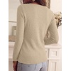 image:imageANRABESS Women Long Sleeve Slim Fit Sweaters Top  Crew Neck Non See Through Cozy Stretchy Knit Shirts Casual Office Travel Winter Layering Fall Spring Faux Wool ClothingAlmond