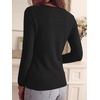 image:imageANRABESS Women Long Sleeve Slim Fit Sweaters Top  Crew Neck Non See Through Cozy Stretchy Knit Shirts Casual Office Travel Winter Layering Fall Spring Faux Wool ClothingBlack