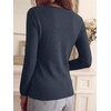 image:imageANRABESS Women Long Sleeve Slim Fit Sweaters Top  Crew Neck Non See Through Cozy Stretchy Knit Shirts Casual Office Travel Winter Layering Fall Spring Faux Wool ClothingNavy Blue