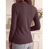 image:imageANRABESS Women Long Sleeve Slim Fit Sweaters Top  Crew Neck Non See Through Cozy Stretchy Knit Shirts Casual Office Travel Winter Layering Fall Spring Faux Wool ClothingDark Red