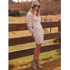 image:imageANRABESS Women Long Sleeve Turtle Mock Neck Rib Knit Stretch Slim Fitted Bodycon Sweater Mini Short Dress 2026 Fall OutfitsPink