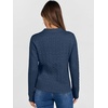 image:imageANRABESS Womens Cable Knit Sweaters Long Sleeve V Neck  Pullover Collared Sweater Tops Polo Knit Shirts Business Casual Work Tennis Golf Fall Winter Fashion OutfitsDeep Blue