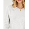 image:imageANRABESS Womens Cropped Crew Neck Long Sleeve Sweater  Lightweight Soft Ribbed Knit PulloverSlim Fit TopsBusiness Casual OutfitsWork Office AllDay WearFall Winter ClothesWhite