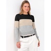 image:imageANRABESS Womens Cropped Crew Neck Long Sleeve Sweater  Lightweight Soft Ribbed Knit PulloverSlim Fit TopsBusiness Casual OutfitsWork Office AllDay WearFall Winter ClothesBlackbeigegrey