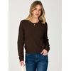 image:imageANRABESS Womens Cropped Crew Neck Long Sleeve Sweater  Lightweight Soft Ribbed Knit PulloverSlim Fit TopsBusiness Casual OutfitsWork Office AllDay WearFall Winter ClothesCoffee
