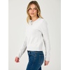 image:imageANRABESS Womens Cropped Crew Neck Long Sleeve Sweater  Lightweight Soft Ribbed Knit PulloverSlim Fit TopsBusiness Casual OutfitsWork Office AllDay WearFall Winter ClothesWhite