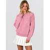 image:imageANRABESS Womens Long Sleeve Crewneck Flower Sweater Knit Top  3D Floral Applique Embroidered Pullover Drop Shoulder Ribbed Trim Soft Cozy Fall Winter Sweaters for Casual Work HolidayPink