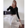 image:imageANRABESS Womens Long Sleeve Cropped Pullover Sweaters  V Neck Scalloped Lightweight Sweater Tops Soft Comfy Business Casual Work Travel Vacation Fall Winter Layer ClothingBlack