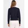 image:imageANRABESS Womens Long Sleeve Cropped Pullover Sweaters  V Neck Scalloped Lightweight Sweater Tops Soft Comfy Business Casual Work Travel Vacation Fall Winter Layer ClothingNavy White