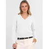 image:imageANRABESS Womens Long Sleeve Cropped Pullover Sweaters  V Neck Scalloped Lightweight Sweater Tops Soft Comfy Business Casual Work Travel Vacation Fall Winter Layer ClothingWhite